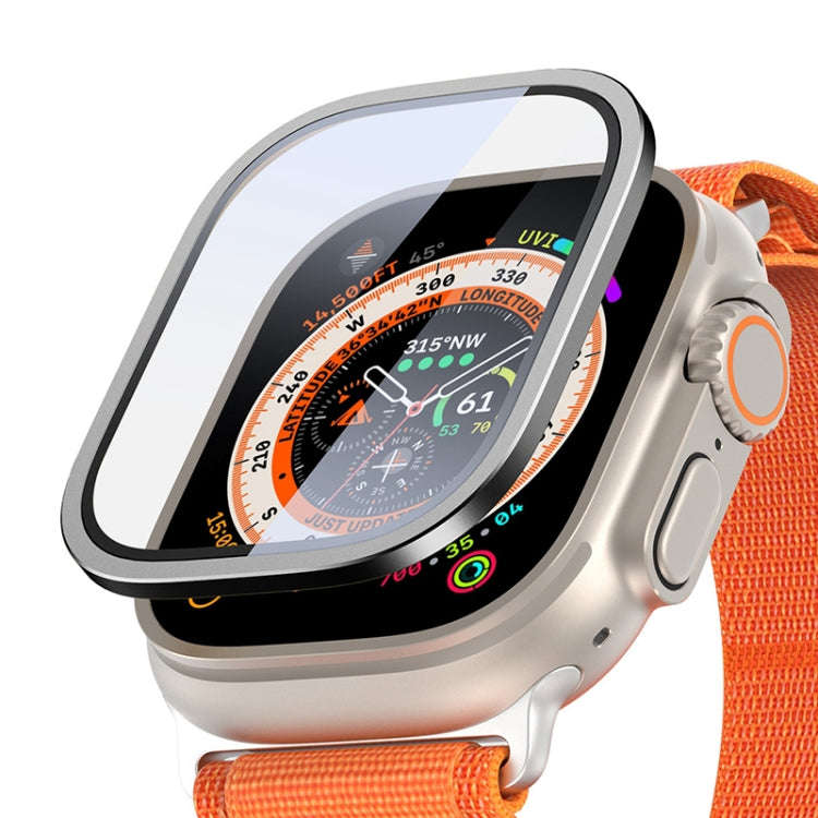For Apple Watch Ultra 49mm / Ultra 2 49mm DUX DUCIS 2 in 1 Aluminum Alloy Frame Tempered Glass Sc...