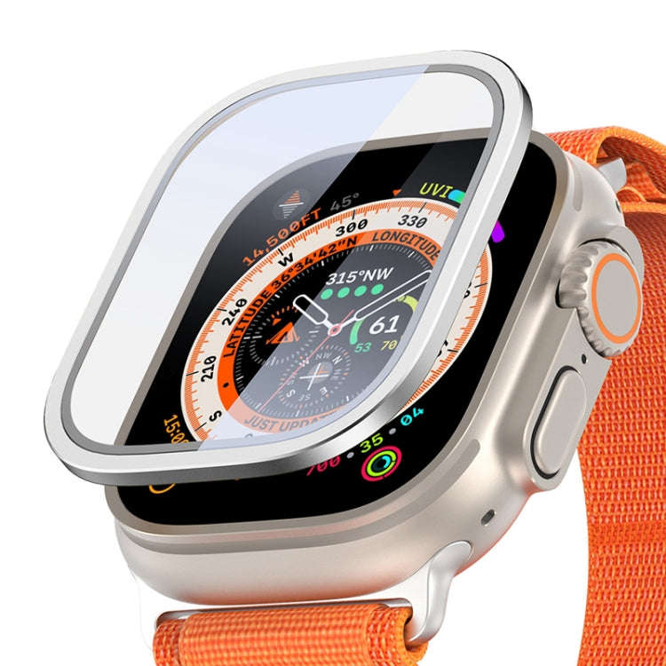 For Apple Watch Ultra 49mm / Ultra 2 49mm DUX DUCIS 2 in 1 Aluminum Alloy Frame Tempered Glass Sc...