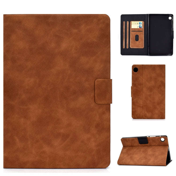 For Huawei MatePad T8 Cowhide Texture Horizontal Flip Leather Case with Holder & Card Slots & Sle...