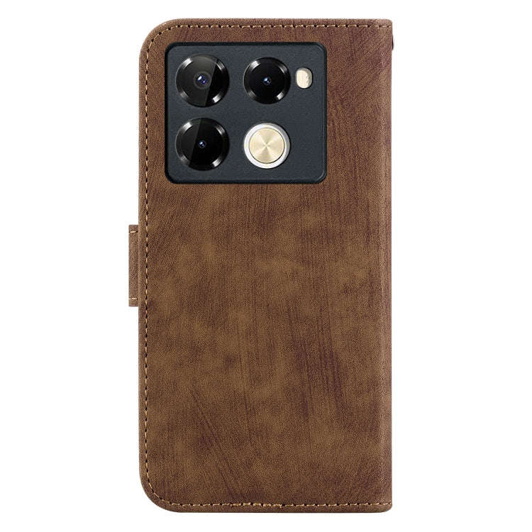 For Infinix Note 40 Pro+ Little Tiger Embossed Leather Phone Case(Brown)