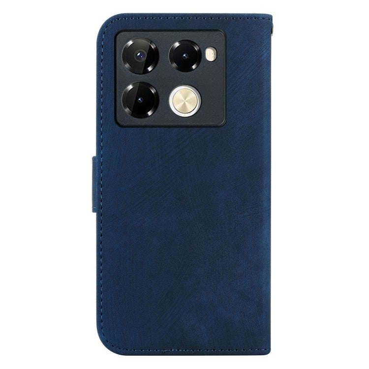 For Infinix Note 40 Pro+ Little Tiger Embossed Leather Phone Case(Dark Blue)