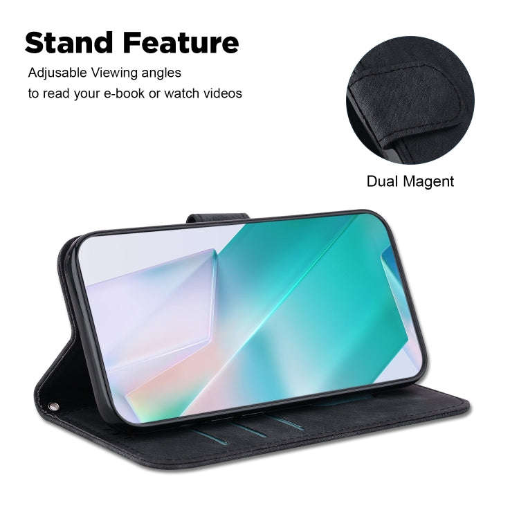 For Infinix Note 40 Pro+ Little Tiger Embossed Leather Phone Case(Black)