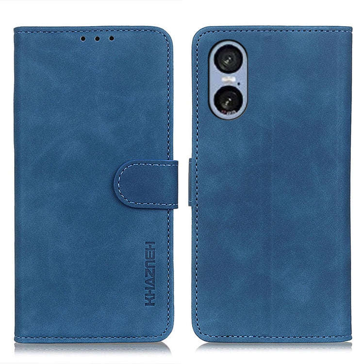 For Sony Xperia 5 VI KHAZNEH Retro Texture Horizontal Flip Leather Phone Case(Blue)