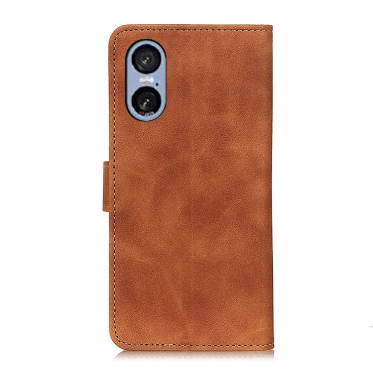 For Sony Xperia 5 VI KHAZNEH Retro Texture Horizontal Flip Leather Phone Case(Brown)