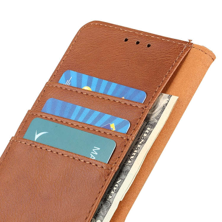 For Sony Xperia 5 VI KHAZNEH Cowhide Texture Horizontal Flip Leather Phone Case(Brown)