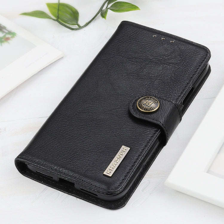 For Sony Xperia 5 VI KHAZNEH Cowhide Texture Horizontal Flip Leather Phone Case(Black)