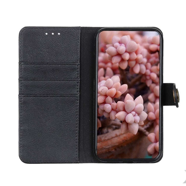 For Sony Xperia 5 VI KHAZNEH Cowhide Texture Horizontal Flip Leather Phone Case(Black)