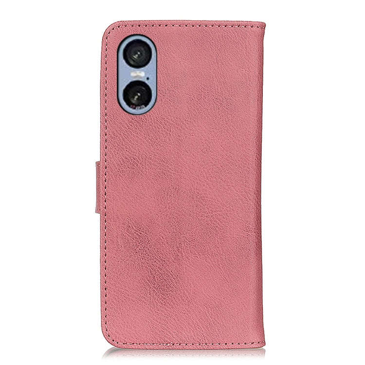 For Sony Xperia 5 VI KHAZNEH Cowhide Texture Horizontal Flip Leather Phone Case(Pink)