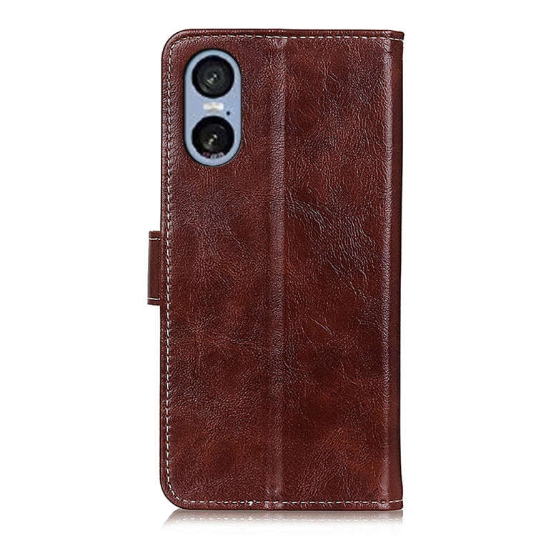 For Sony Xperia 5 VI Retro Crazy Horse Texture Horizontal Flip Leather Phone Case(Brown)