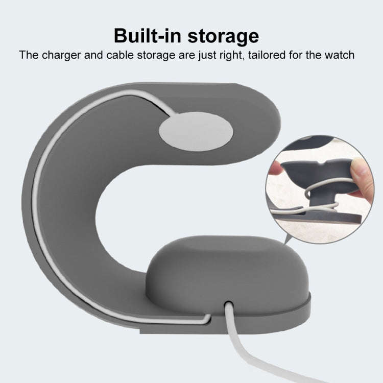 For Apple Watch Series Smart Watch U-shaped Silicone Charging Holder(Pink)