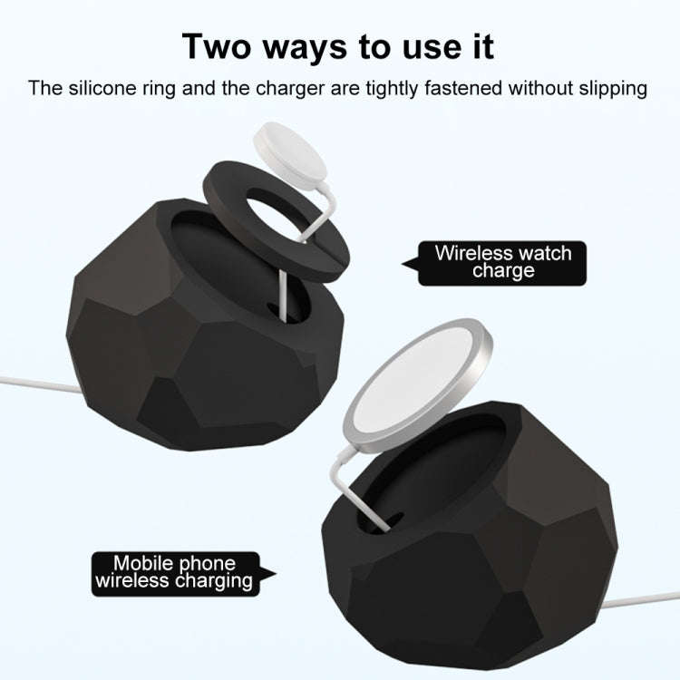 Diamond-shaped 2 in 1 Wireless Charging Silicone Base(Blue)