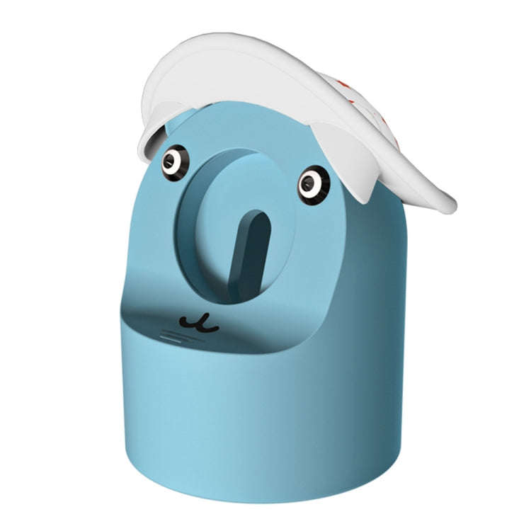 For Apple Watch Series Hat Bear Shaped Silicone Charging Base(Blue)