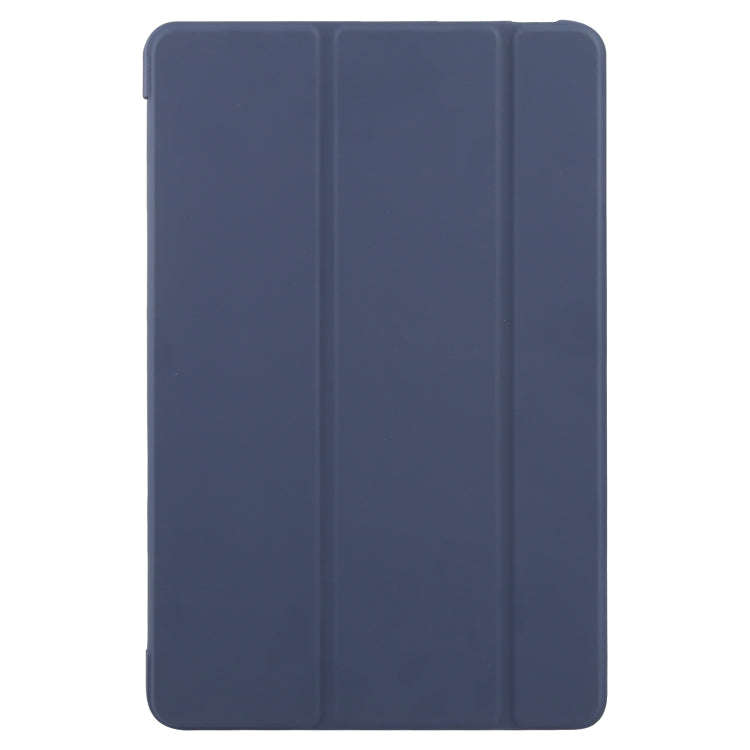 For Huawei MatePad 2023 / Air 11.5 Solid Color 3-folding Leather Tablet Case(Dark Blue)