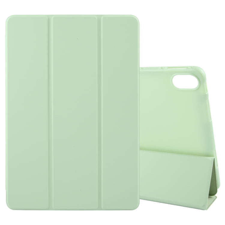 For Huawei MatePad 2023 / Air 11.5 Solid Color 3-folding Leather Tablet Case(Green)