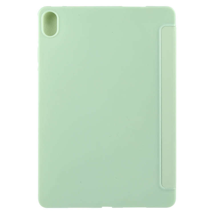 For Huawei MatePad 2023 / Air 11.5 Solid Color 3-folding Leather Tablet Case(Green)