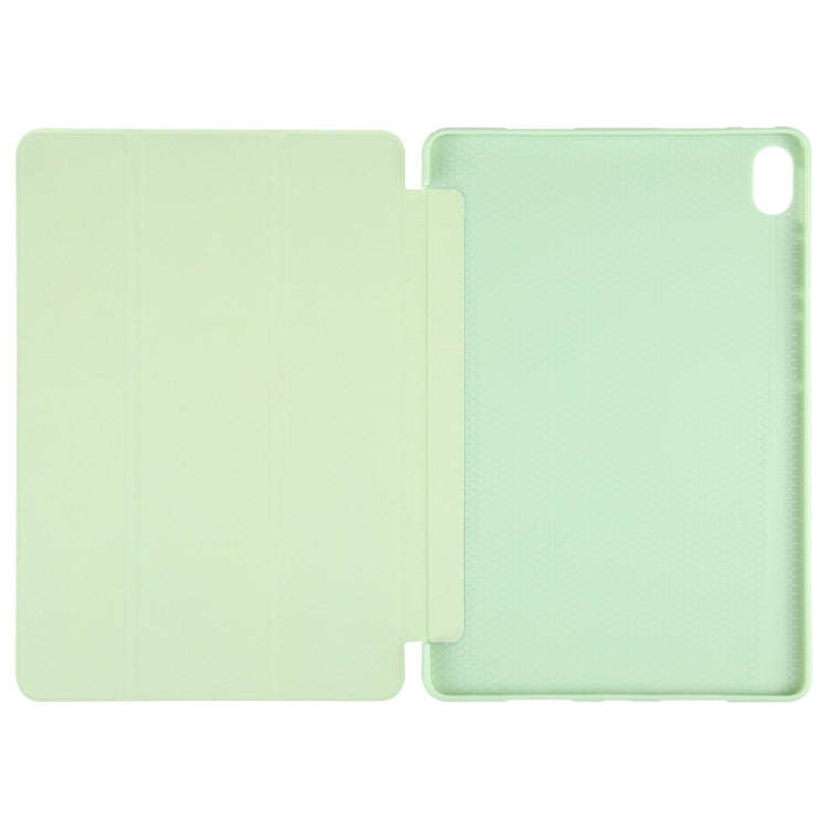 For Huawei MatePad 2023 / Air 11.5 Solid Color 3-folding Leather Tablet Case(Green)