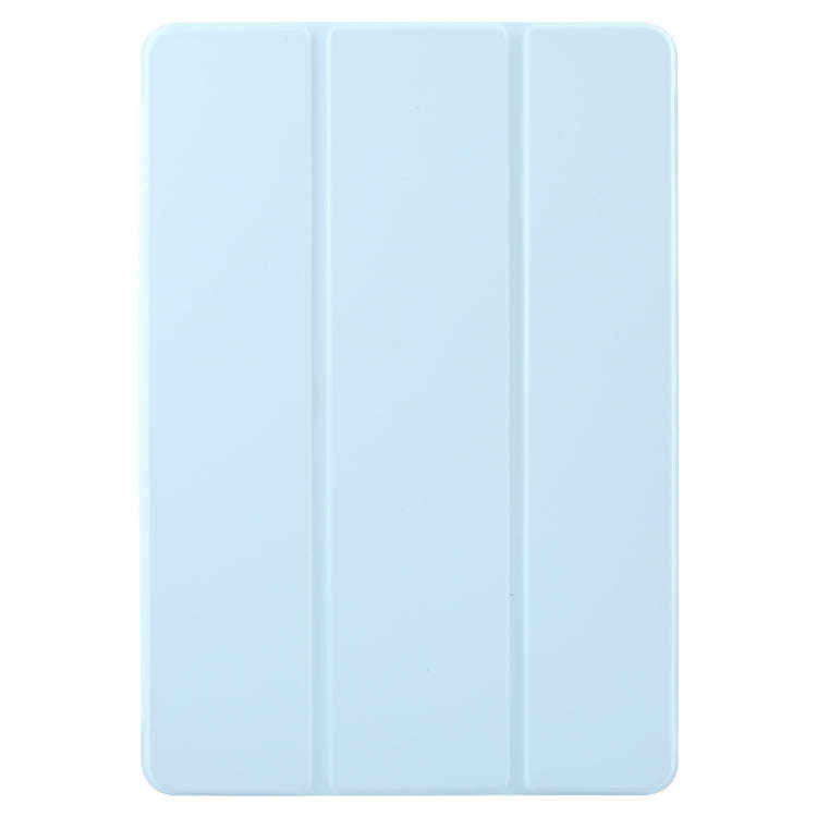 For Huawei MatePad 2023 / Air 11.5 Solid Color 3-folding Leather Tablet Case(Ice Blue)