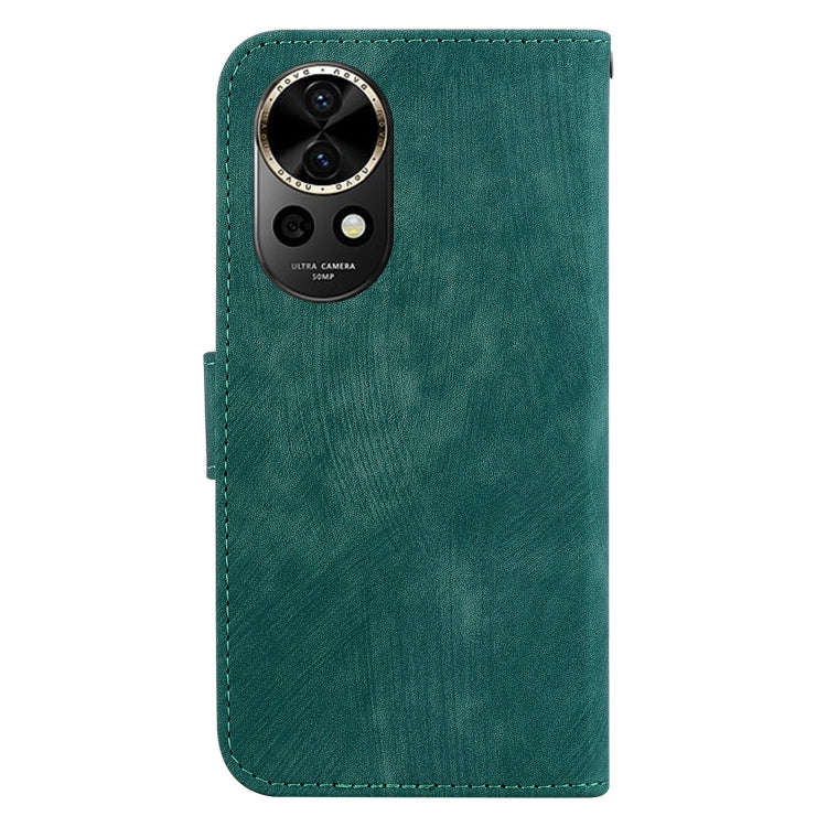 For Huawei nova 12 Little Tiger Embossed Leather Phone Case(Green)