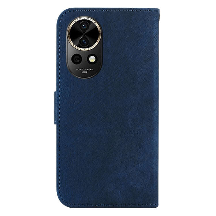 For Huawei nova 12 Little Tiger Embossed Leather Phone Case(Dark Blue)