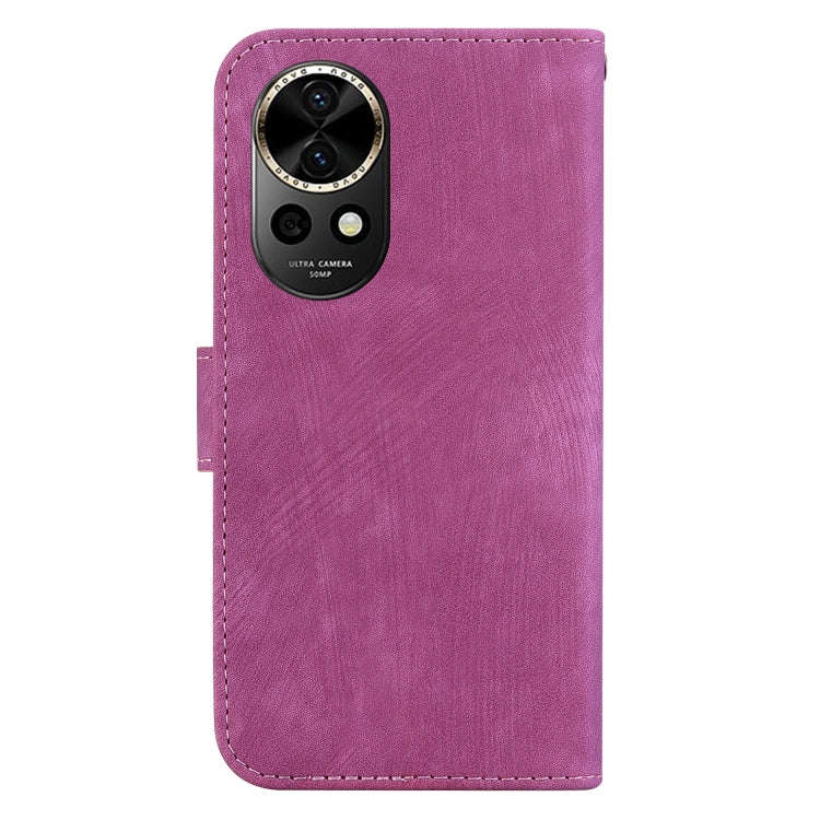 For Huawei nova 12 Little Tiger Embossed Leather Phone Case(Rose Red)