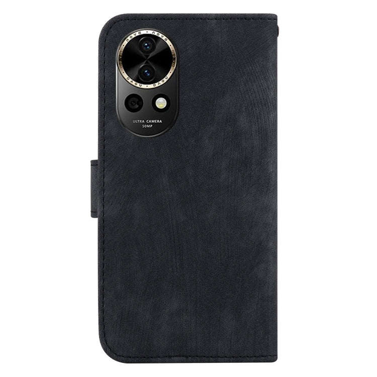 For Huawei nova 12 Little Tiger Embossed Leather Phone Case(Black)