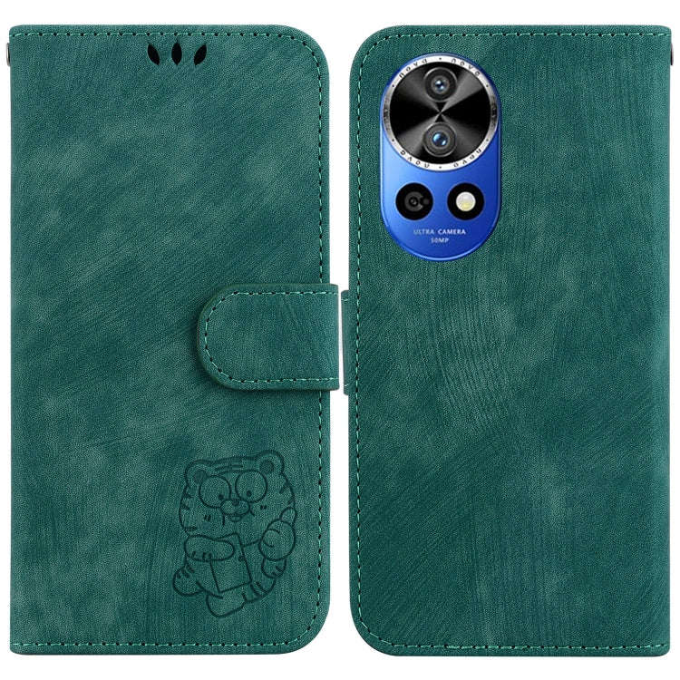 For Huawei nova 12 Pro / nova 12 Ultra Little Tiger Embossed Leather Phone Case(Green)