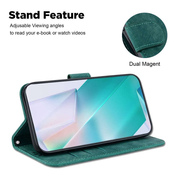 For Huawei nova 12 Pro / nova 12 Ultra Little Tiger Embossed Leather Phone Case(Green)