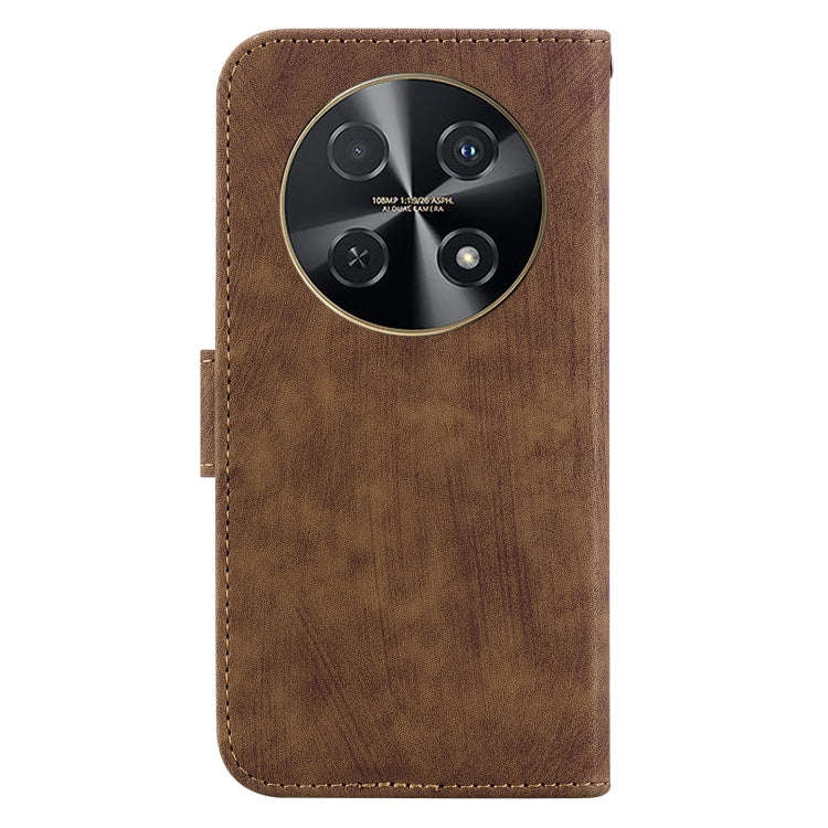 For Huawei nova 12i Little Tiger Embossed Leather Phone Case(Brown)