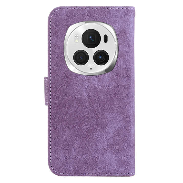 For Honor Magic6 Pro Little Tiger Embossed Leather Phone Case(Purple)