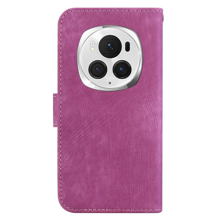 For Honor Magic6 Pro Little Tiger Embossed Leather Phone Case(Rose Red)