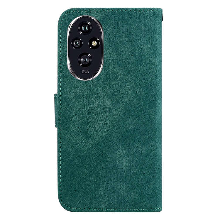 For Honor 200 Little Tiger Embossed Leather Phone Case(Green)