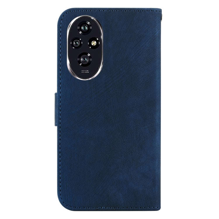 For Honor 200 Little Tiger Embossed Leather Phone Case(Dark Blue)