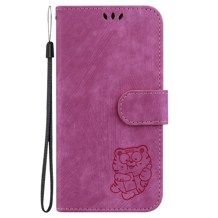 For Honor 200 Little Tiger Embossed Leather Phone Case(Rose Red)