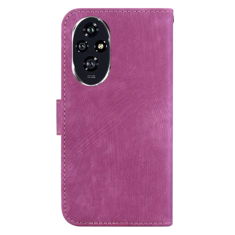 For Honor 200 Little Tiger Embossed Leather Phone Case(Rose Red)