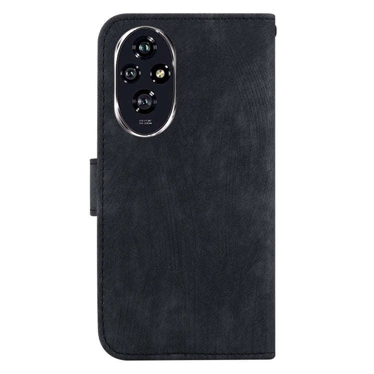 For Honor 200 Little Tiger Embossed Leather Phone Case(Black)