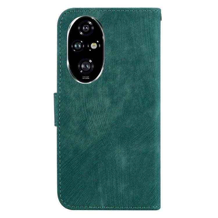 For Honor 200 Pro Little Tiger Embossed Leather Phone Case(Green)