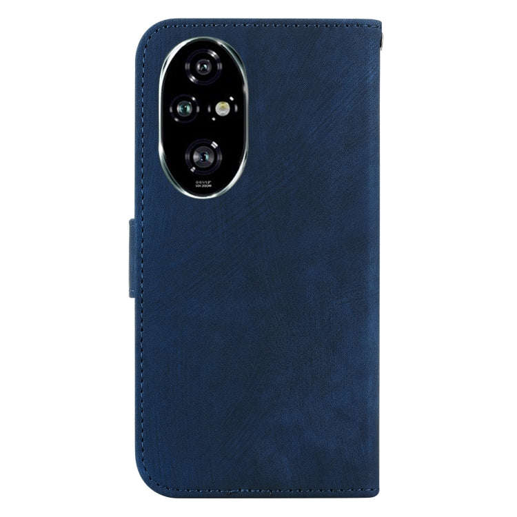 For Honor 200 Pro Little Tiger Embossed Leather Phone Case(Dark Blue)