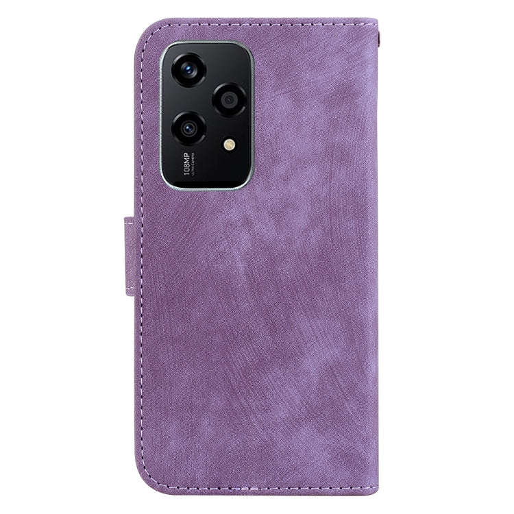 For Honor 200 Lite Global Little Tiger Embossed Leather Phone Case(Purple)