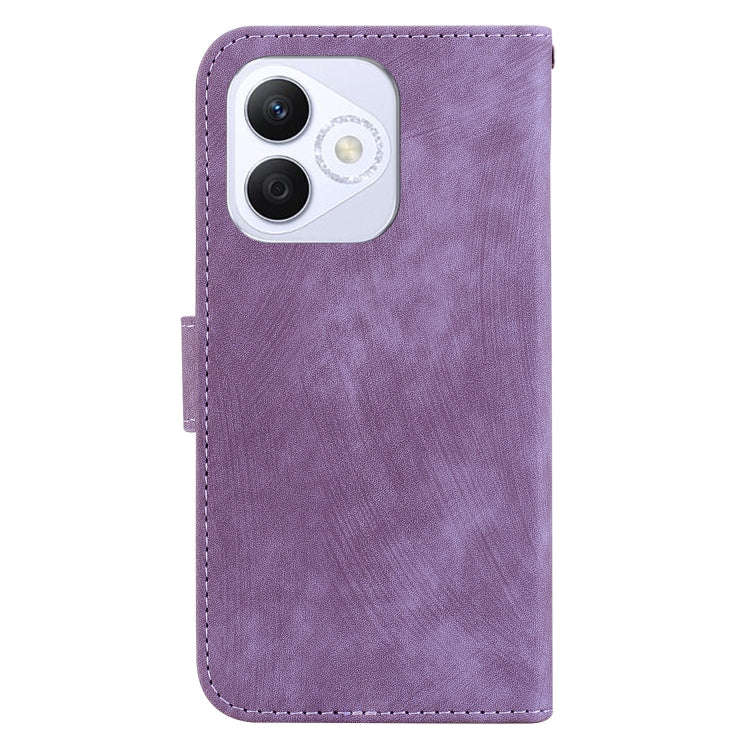 For Honor X60i Little Tiger Embossed Leather Phone Case(Purple)