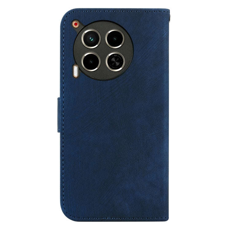 For Tecno Camon 30 4G / 5G Little Tiger Embossed Leather Phone Case(Dark Blue)
