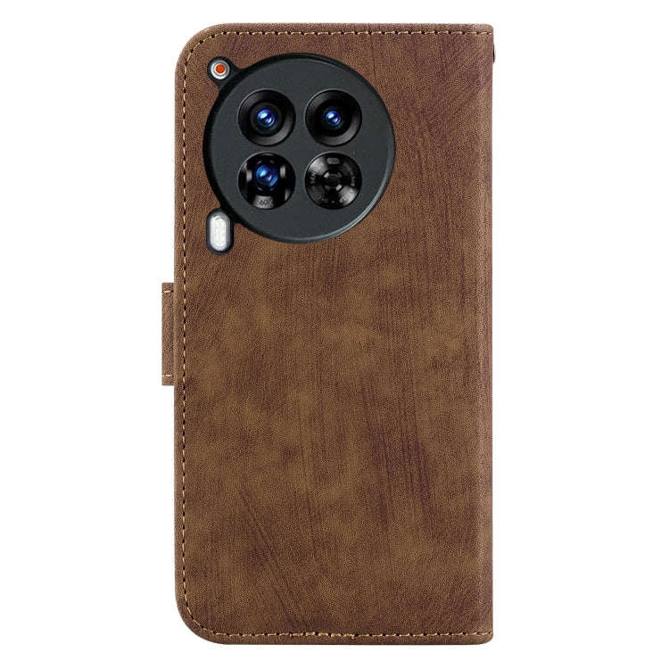 For Tecno Camon 30 Premier 5G Little Tiger Embossed Leather Phone Case(Brown)