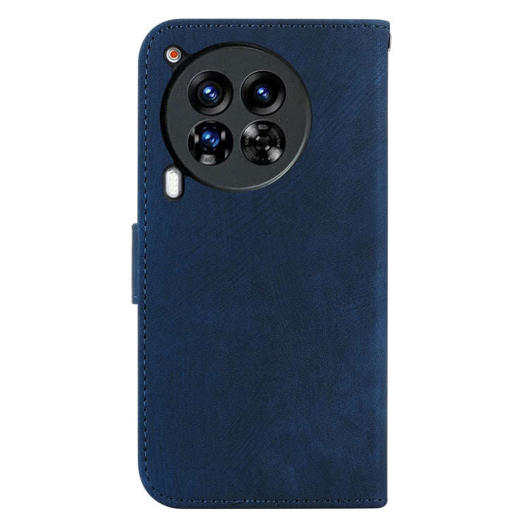 For Tecno Camon 30 Premier 5G Little Tiger Embossed Leather Phone Case(Dark Blue)
