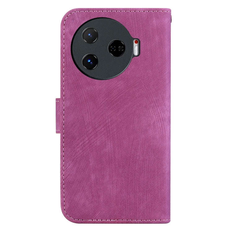 For Tecno Camon 30 Pro Little Tiger Embossed Leather Phone Case(Rose Red)