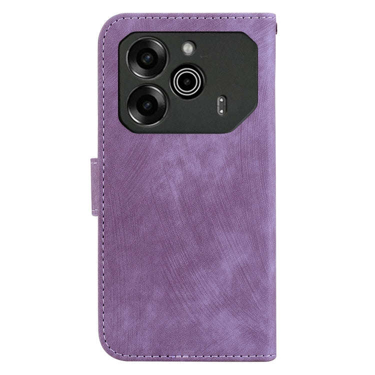 For Tecno Pova 6 / Pova 6 Pro Little Tiger Embossed Leather Phone Case(Purple)