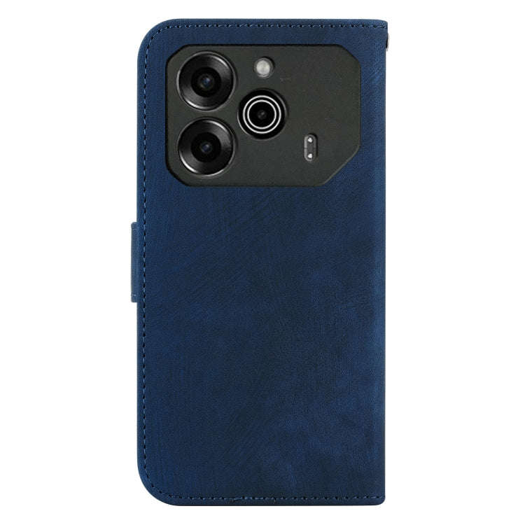 For Tecno Pova 6 / Pova 6 Pro Little Tiger Embossed Leather Phone Case(Dark Blue)