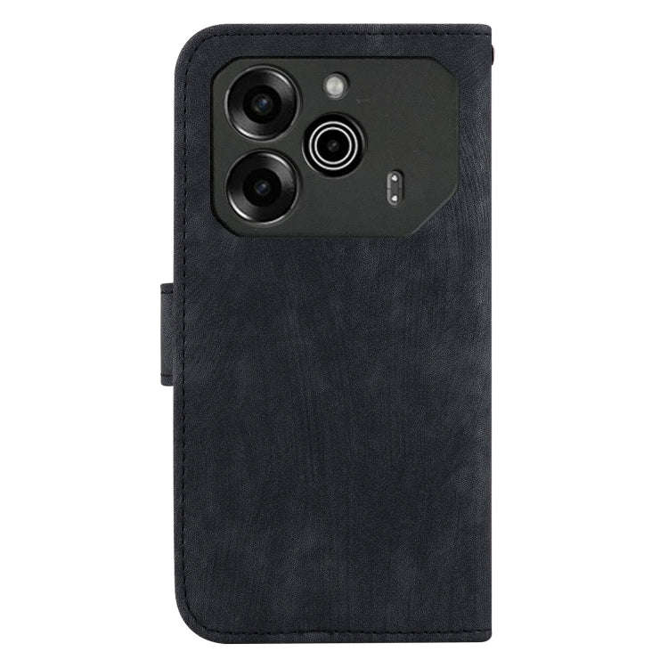For Tecno Pova 6 / Pova 6 Pro Little Tiger Embossed Leather Phone Case(Black)