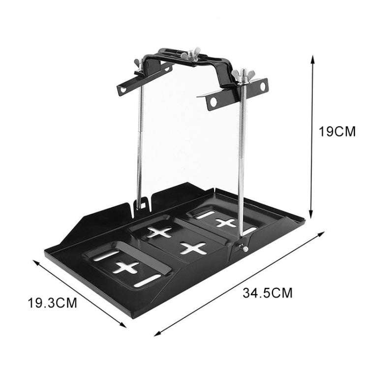 Car Universal Battery Bracket Adjustable Battery Fixed Holder + Base Tray, Size:34.5cm Base + 19c...