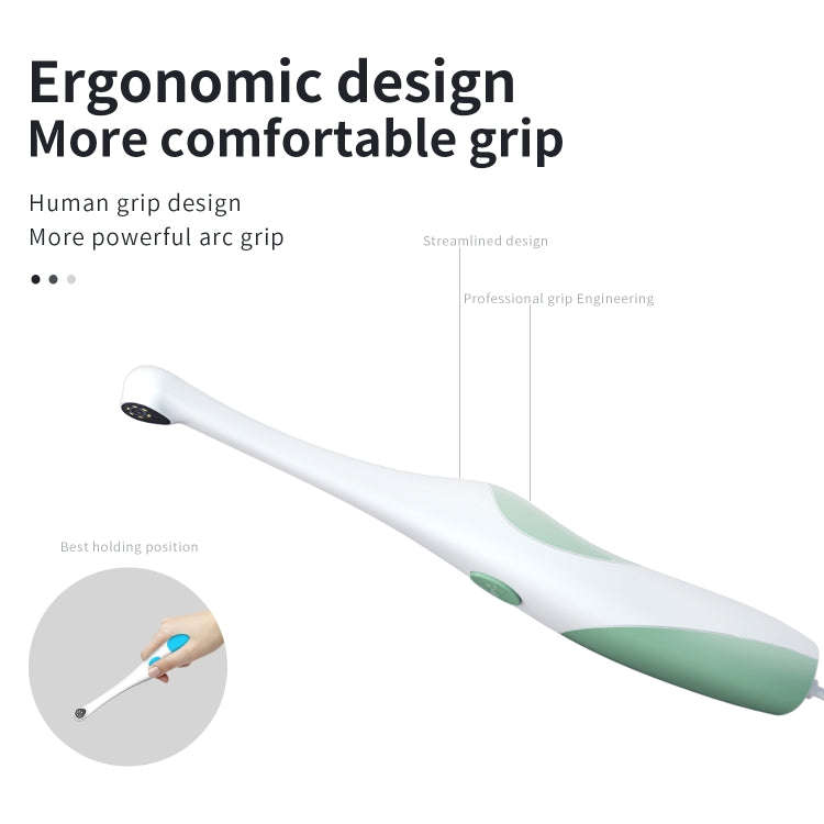 AN109 6LEDs 1080P 3 in 1 Visible Oral Endoscope(Green)