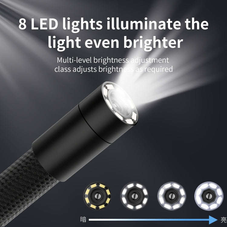 F180 8mm Lens 360 degree Free Spins Automotive Repair Endoscope, Spec:1m Soft Tube