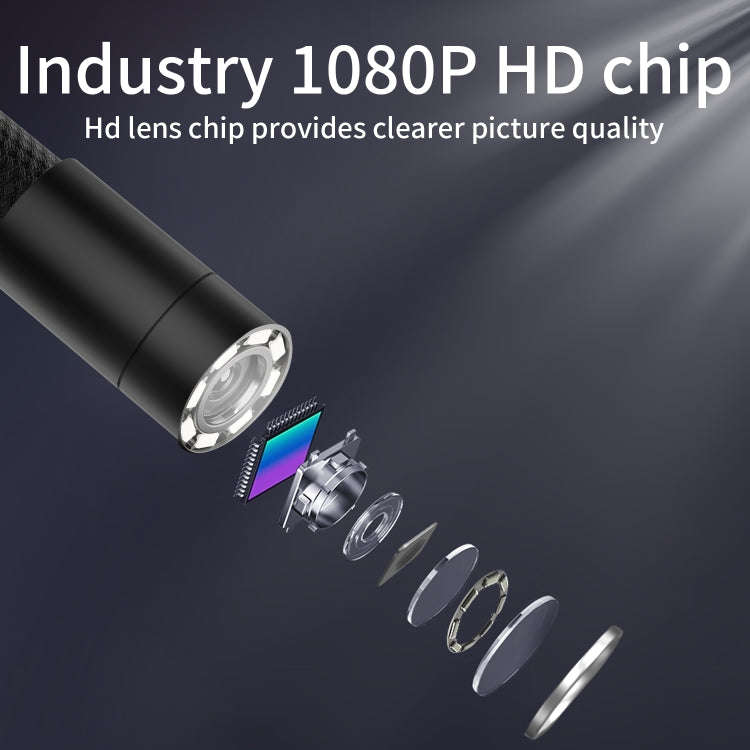 F180 8mm Lens 360 degree Free Spins Automotive Repair Endoscope, Spec:1m Soft Tube